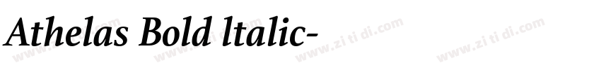 Athelas Bold ltalic字体转换